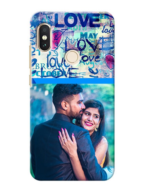 Custom Redmi Note 5 Pro Mobile Covers Online: Colorful Love Design