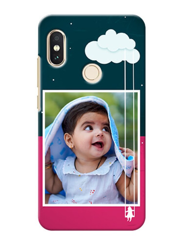 Custom Redmi Note 5 Pro custom phone covers: Cute Girl with Cloud Design