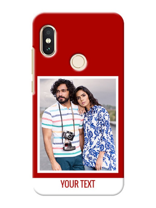 Custom Redmi Note 5 Pro mobile phone covers: Simple Red Color Design