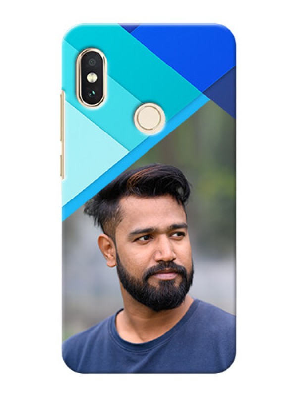 Custom Redmi Note 5 Pro Phone Cases Online: Blue Abstract Cover Design