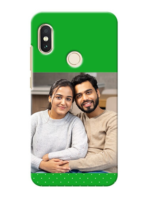 Custom Redmi Note 5 Pro Personalised mobile covers: Green Pattern Design
