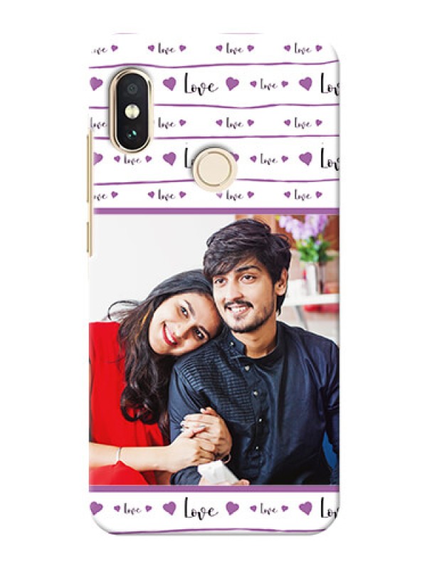 Custom Redmi Note 5 Pro Mobile Back Covers: Couples Heart Design