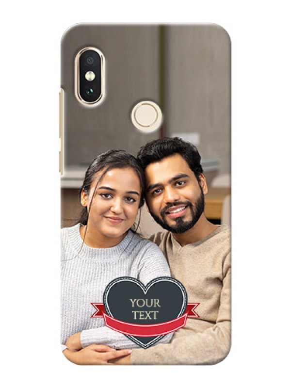 Custom Redmi Note 5 Pro mobile back covers online: Just Married Couple Design