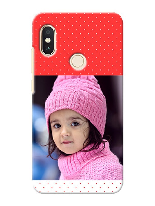 Custom Redmi Note 5 Pro personalised phone covers: Red Pattern Design