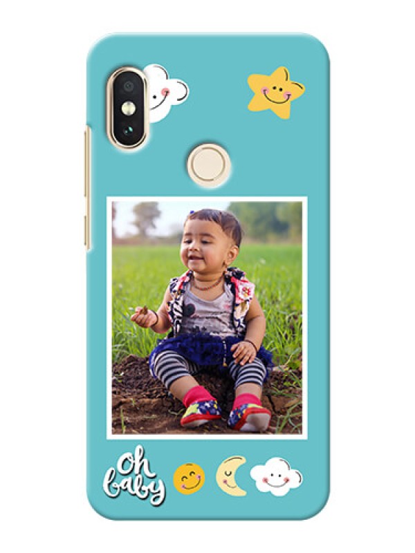 Custom Redmi Note 5 Pro Personalised Phone Cases: Smiley Kids Stars Design