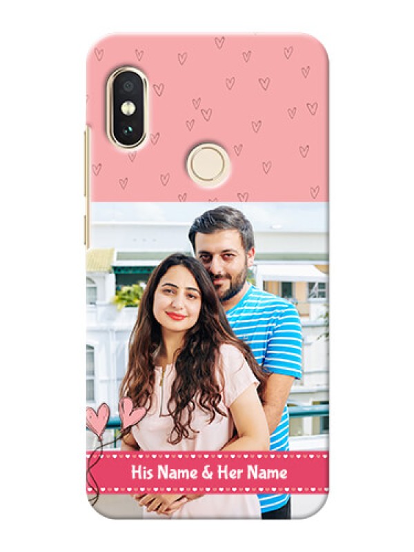 Custom Redmi Note 5 Pro phone back covers: Love Design Peach Color