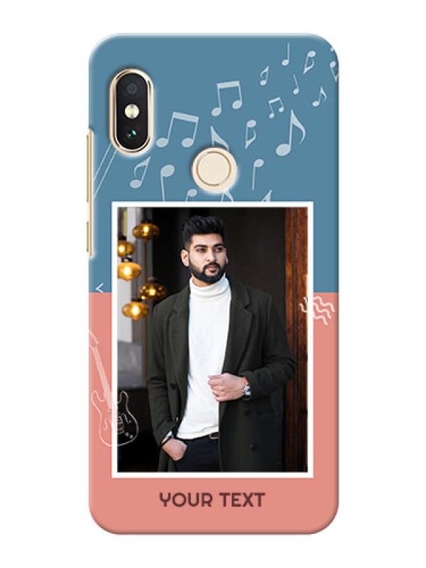 Custom Redmi Note 5 Pro Phone Back Covers with Color Musical Note Design