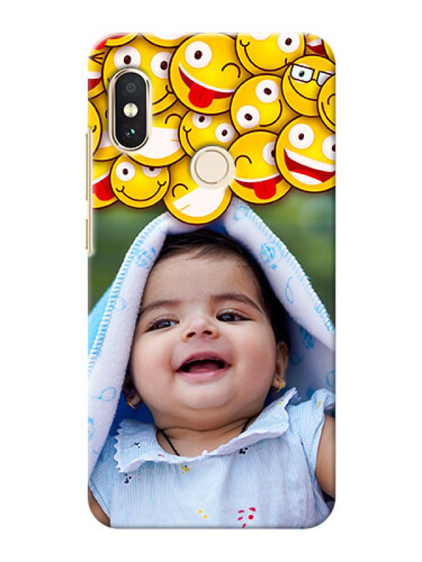 Custom Redmi Note 5 Pro Custom Phone Cases with Smiley Emoji Design