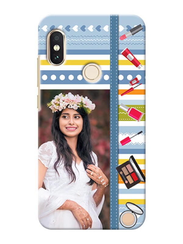 Custom Redmi Note 5 Pro Personalized Mobile Cases: Makeup Icons Design