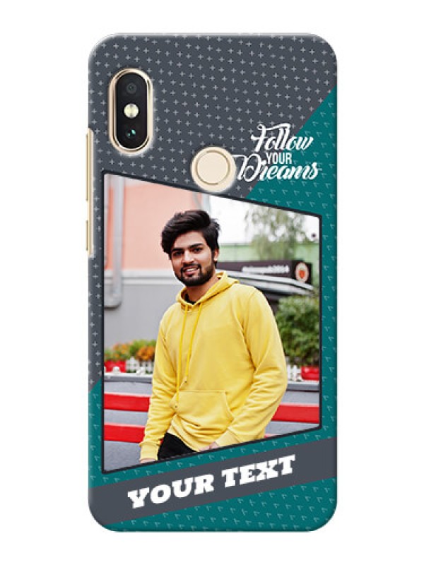 Custom Redmi Note 5 Pro Back Covers: Background Pattern Design with Quote