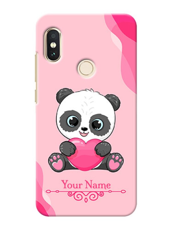 Custom Redmi Note 5 Pro Mobile Back Covers: Cute Panda Design