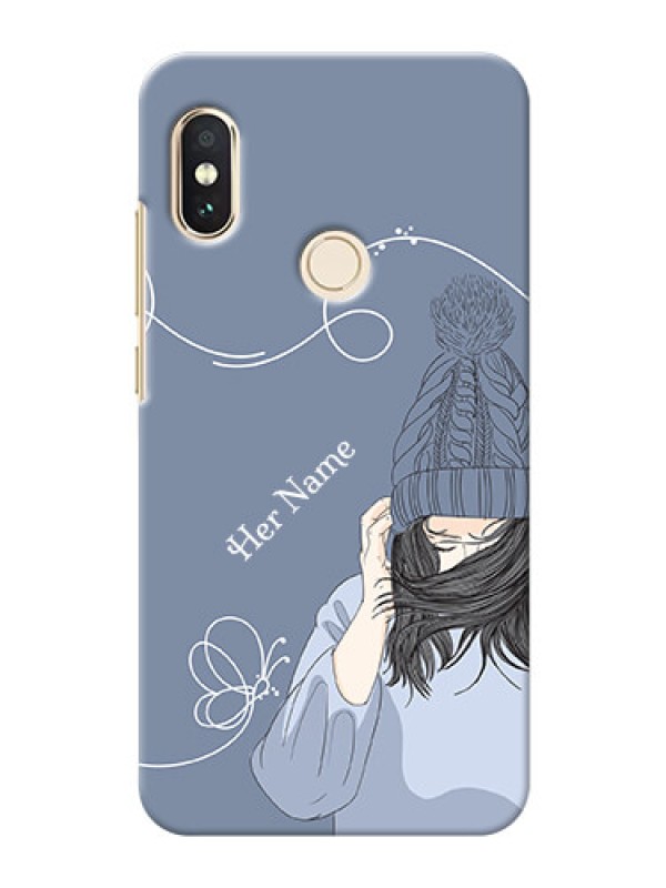 Custom Redmi Note 5 Pro Custom Mobile Case with Girl in winter outfit Design