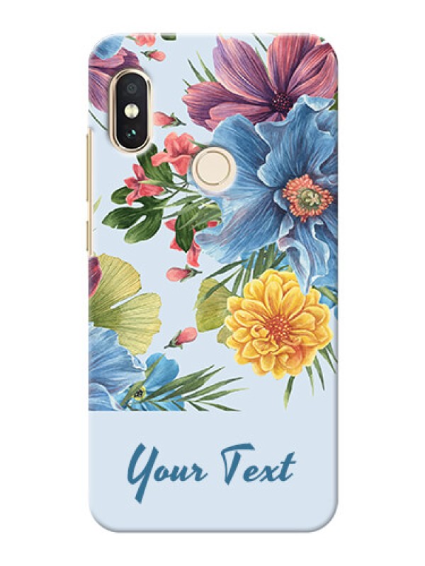 Custom Redmi Note 5 Pro Custom Phone Cases: Stunning Watercolored Flowers Painting Design