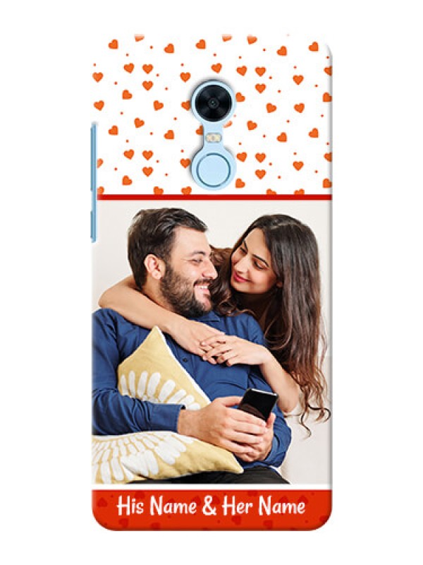 Custom Xiaomi Redmi Note 5 Orange Love Symbol Mobile Cover Design