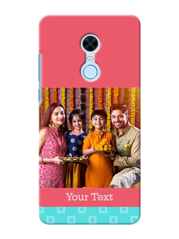 Custom Xiaomi Redmi Note 5 Pink And Blue Pattern Mobile Case Design