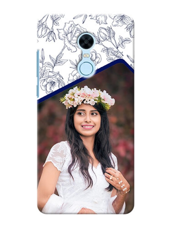 Custom Xiaomi Redmi Note 5 Floral Design Mobile Cover Design