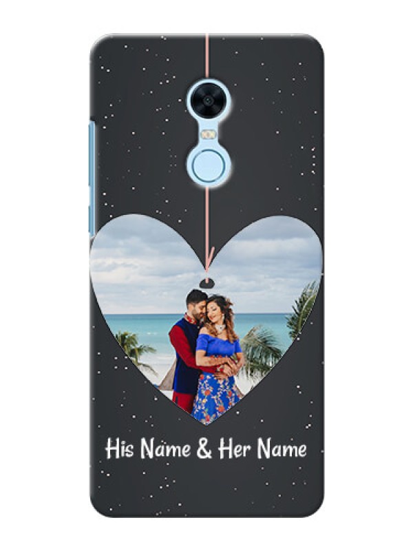 Custom Xiaomi Redmi Note 5 Hanging Heart Mobile Back Case Design