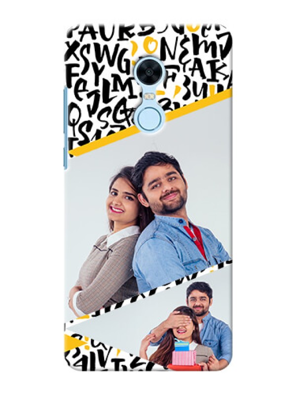 Custom Xiaomi Redmi Note 5 2 image holder with letters pattern  Design