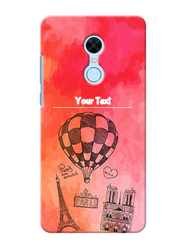 Custom Xiaomi Redmi Note 5 abstract painting with paris theme Design