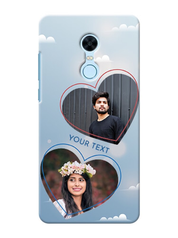 Custom Xiaomi Redmi Note 5 couple heart frames with sky backdrop Design