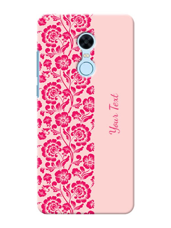 Custom Redmi Note 5 Phone Back Covers: Attractive Floral Pattern Design