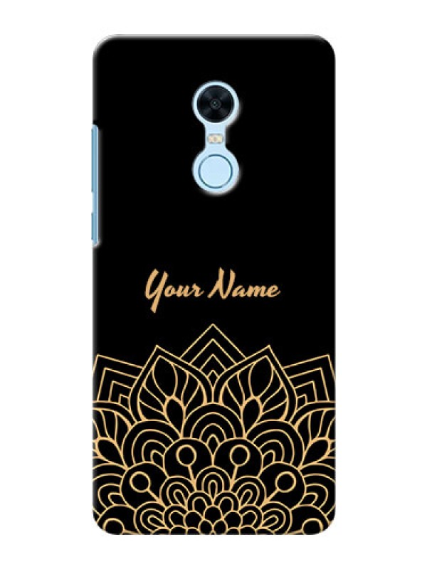 Custom Redmi Note 5 Back Covers: Golden mandala Design