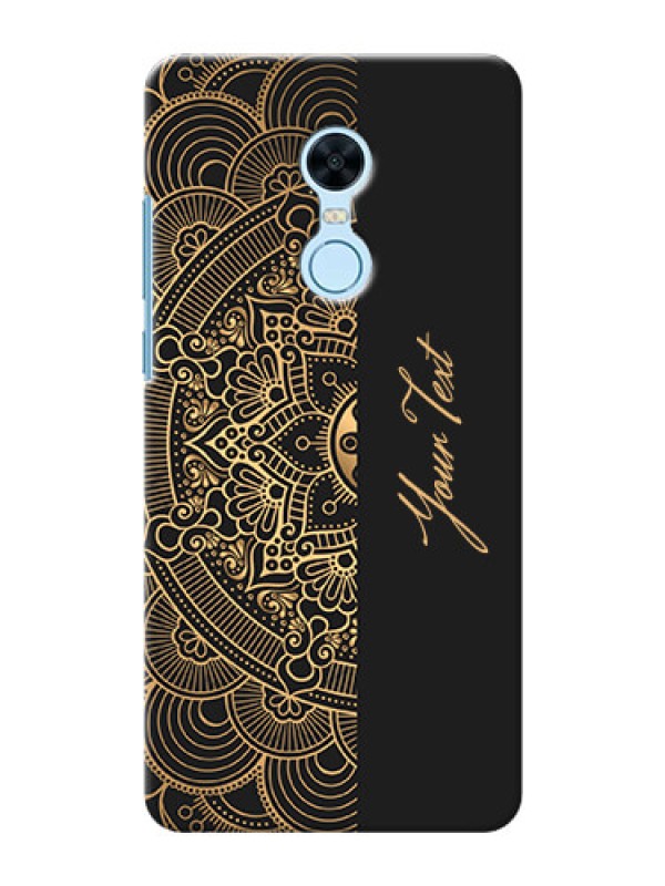 Custom Redmi Note 5 Back Covers: Mandala art with custom text Design