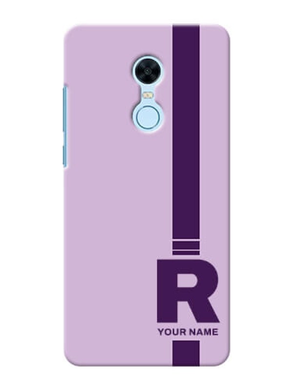 Custom Redmi Note 5 Custom Phone Covers: Simple dual tone stripe with name Design