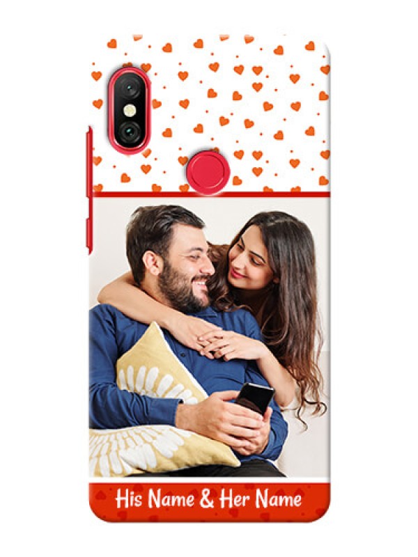 Custom Redmi Note 6 Pro Phone Back Covers: Orange Love Symbol Design