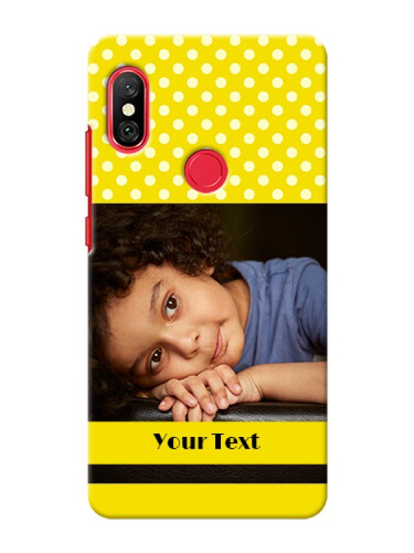Custom Redmi Note 6 Pro Custom Mobile Covers: Bright Yellow Case Design