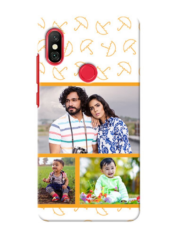 Custom Redmi Note 6 Pro Personalised Phone Cases: Yellow Pattern Design