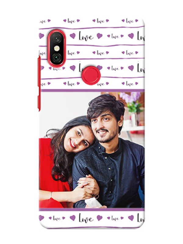 Custom Redmi Note 6 Pro Mobile Back Covers: Couples Heart Design
