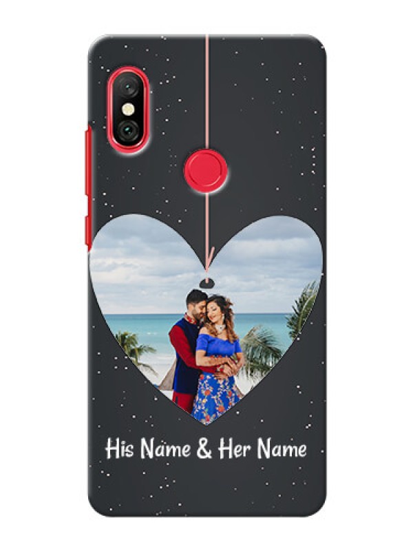 Custom Redmi Note 6 Pro custom phone cases: Hanging Heart Design