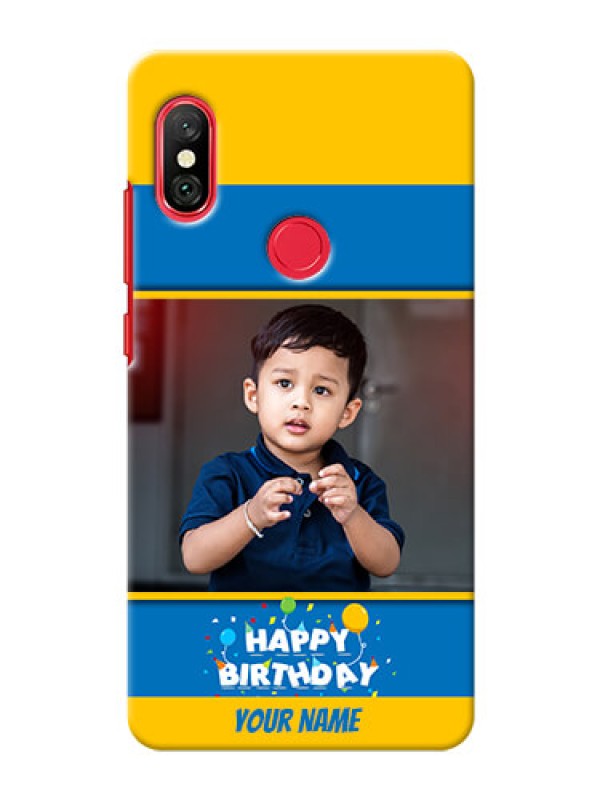 Custom Redmi Note 6 Pro Mobile Back Covers Online: Birthday Wishes Design