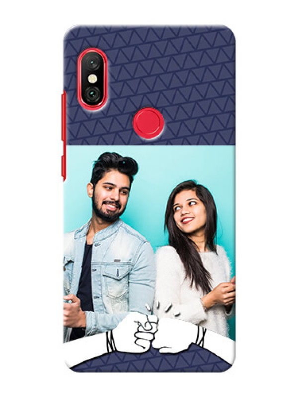 Custom Redmi Note 6 Pro Mobile Covers Online with Best Friends Design  