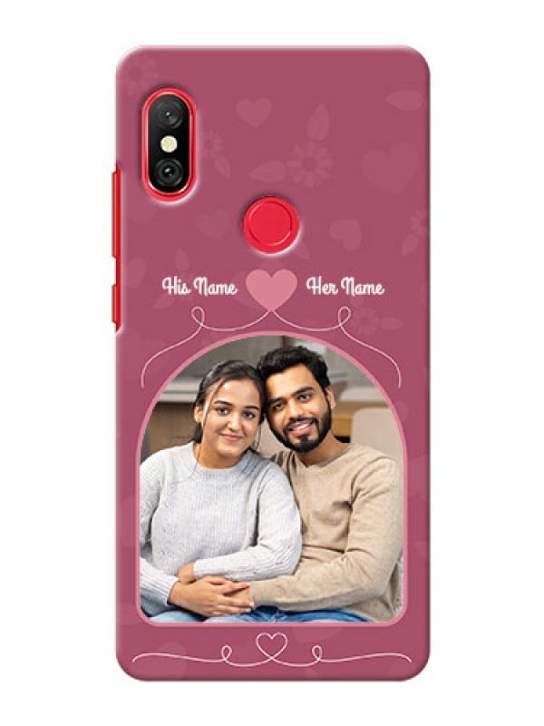 Custom Redmi Note 6 Pro mobile phone covers: Love Floral Design