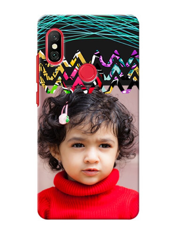 Custom Redmi Note 6 Pro personalized phone covers: Neon Abstract Design