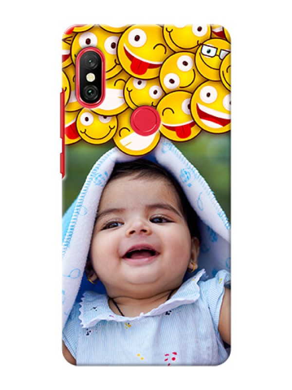 Custom Redmi Note 6 Pro Custom Phone Cases with Smiley Emoji Design