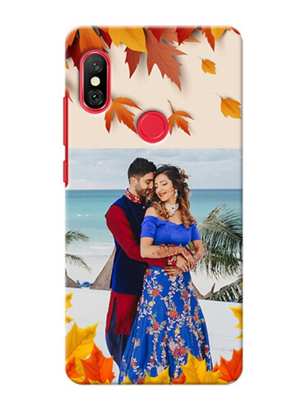 Custom Redmi Note 6 Pro Mobile Phone Cases: Autumn Maple Leaves Design