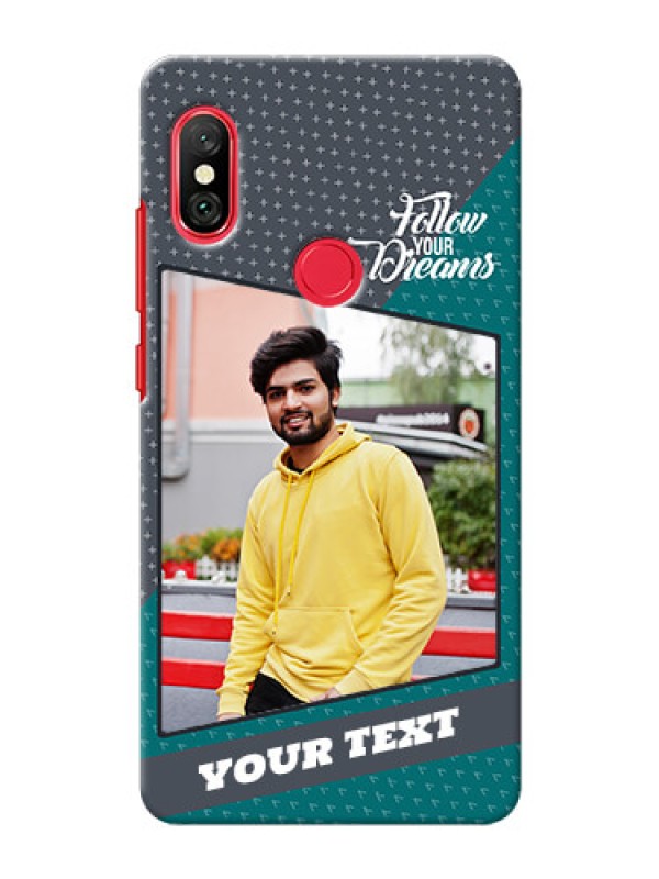 Custom Redmi Note 6 Pro Back Covers: Background Pattern Design with Quote