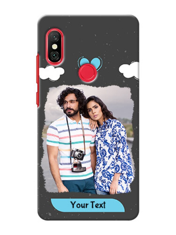 Custom Redmi Note 6 Pro Mobile Back Covers: splashes with love doodles Design