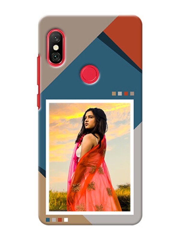 Custom Redmi Note 6 Pro Mobile Back Covers: Retro color pallet Design