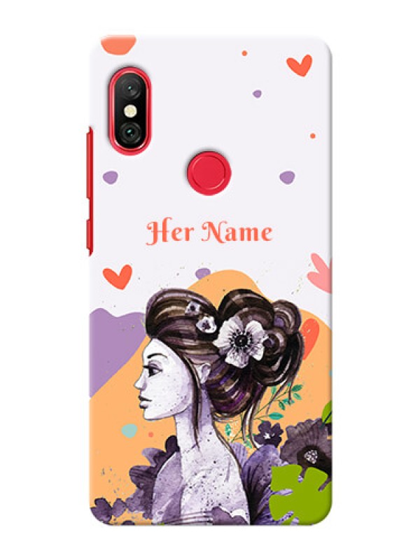 Custom Redmi Note 6 Pro Custom Mobile Case with Woman And Nature Design