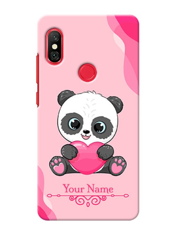 Custom Redmi Note 6 Pro Mobile Back Covers: Cute Panda Design