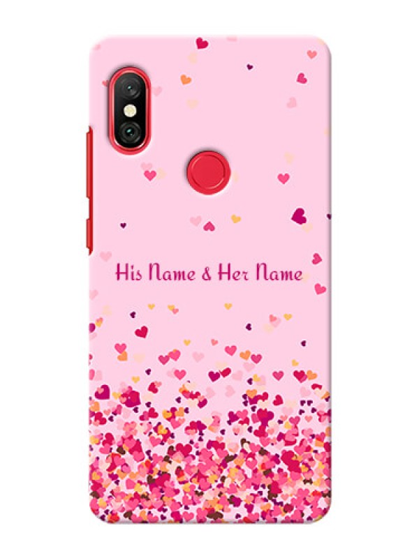 Custom Redmi Note 6 Pro Phone Back Covers: Floating Hearts Design