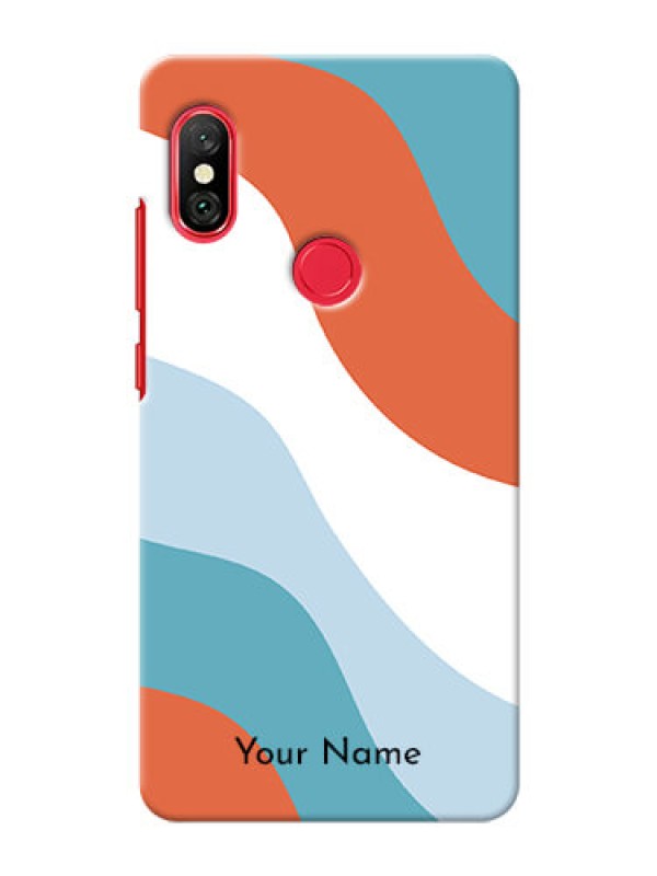 Custom Redmi Note 6 Pro Mobile Back Covers: coloured Waves Design