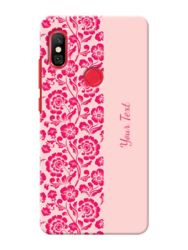 Custom Redmi Note 6 Pro Phone Back Covers: Attractive Floral Pattern Design
