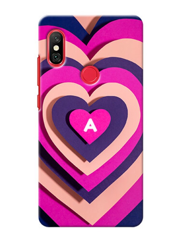 Custom Redmi Note 6 Pro Custom Mobile Case with Cute Heart Pattern Design