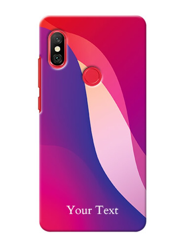 Custom Redmi Note 6 Pro Mobile Back Covers: Digital abstract Overlap Design