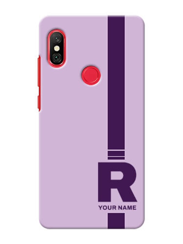 Custom Redmi Note 6 Pro Custom Phone Covers: Simple dual tone stripe with name Design